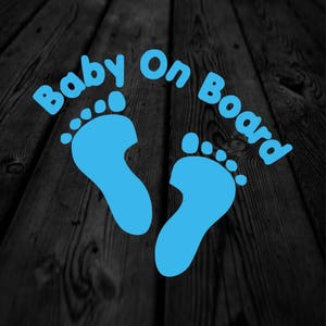 Baby on Board Child Safety Vinyl Decal with Footprint Footprint Baby Car Decal Baby Feet Decal Car Sticker 168 image 2