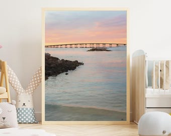 Láminas de arte mural de playa - Imprimible de playa - Imagen de embarcaderos