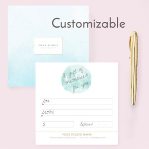 Gift Certificates EDITABLE & CUSTOMIZABLE - Marketing templates