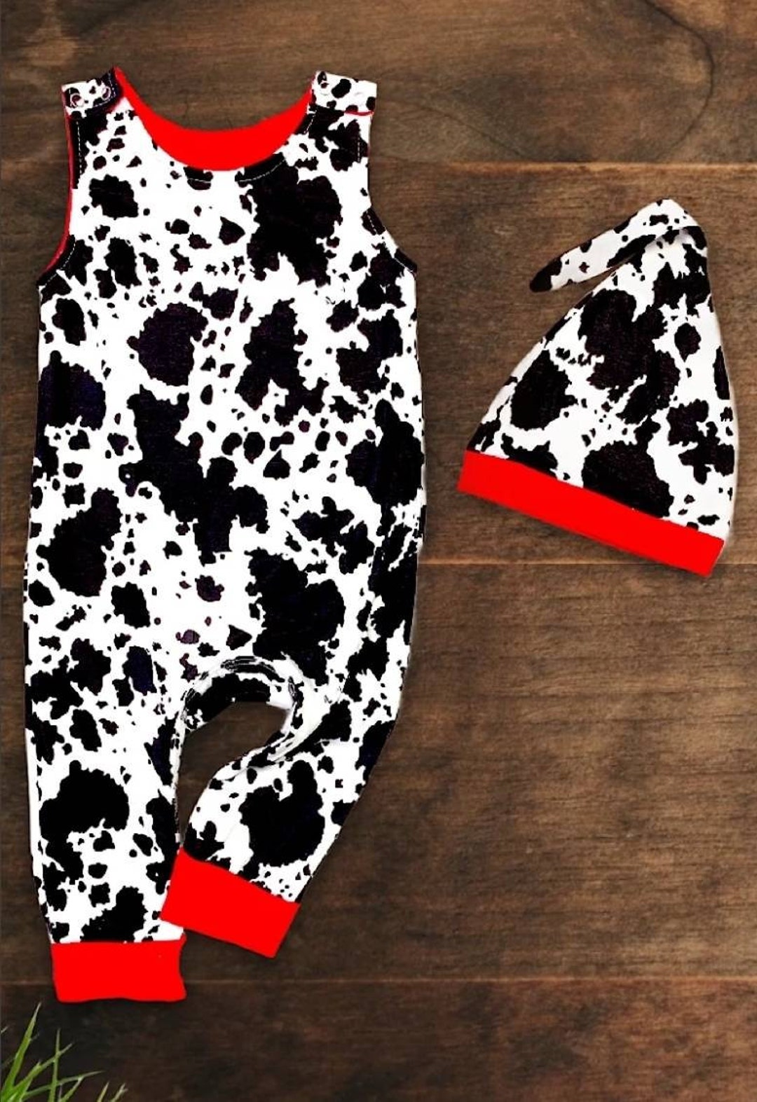 Baby Boy Cow Pajamas Baby Boy Cow Romper Baby Boy Cow Etsy