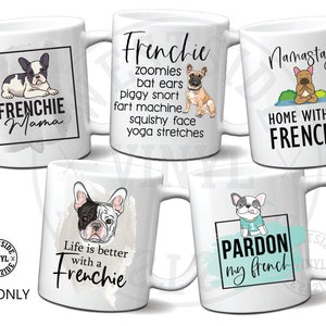 french bulldog sublimation bundle - sublimation frenchies - frenchie mugs - french bulldog downloads - bulldog sublimation files