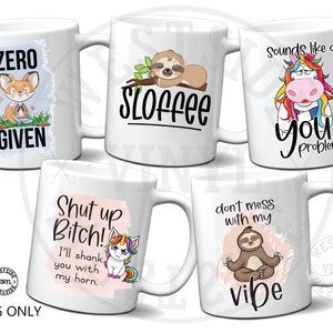 sublimation bundle  - sublimation download - png download funny - sloth png - digital download - unicorn download - sublimation files mugs