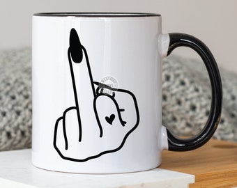 RUDE FINGER SVG File - svg files and sublimations - svg middle finger design -  digital downloads - finger svg - middle finger silhouette