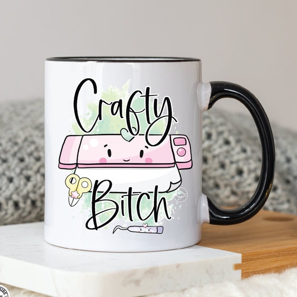 crafty bitch png - mug files - silhouette cameo clip arts - funny mugs - crafty png - sublimation files - craft sublimation - crafty