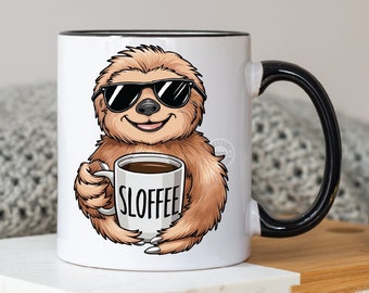 sloth coffee mug file - sublimation download - png downloads - print - digital download - sloth download - mug files - sloth sublimation png