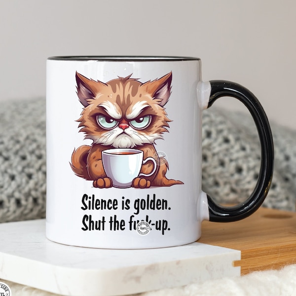 cat mug files for sublimation mugs - rude coffee sublimation designs cats - funny designs for mugs cats swear adults designs