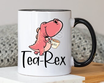 TEA REX mug files - sublimation download - png downloads - print - funny mug files  - mugs - funny png files - digital files - dinosaur png