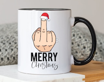 middelvinger merry christmas sublimatiebestanden - grove kerstmis - mokbestanden - kerstmokbestand - kerstsublimatieontwerpen