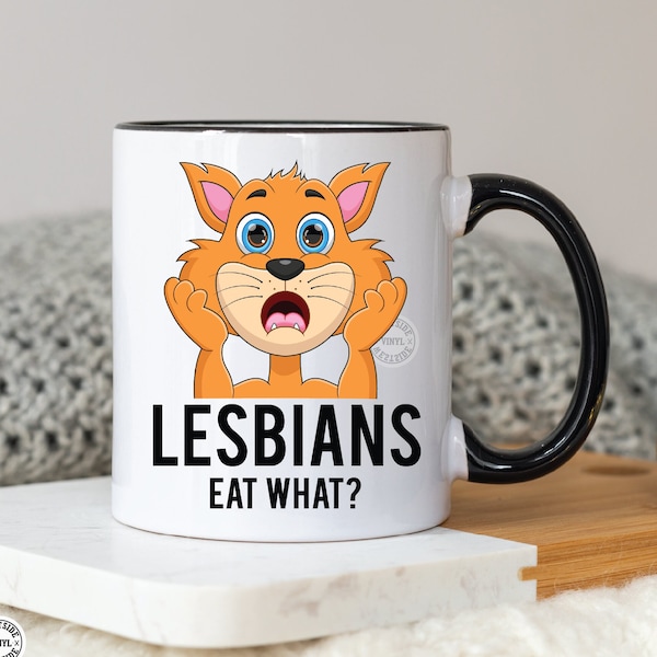 les lesbiennes mangent quoi - conceptions de sublimation tasses - fichier de tasse de café - fichier de sublimation - téléchargements de fichiers de sublimation chats