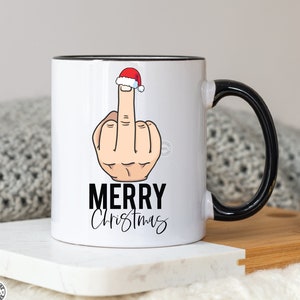 middle finger merry christmas sublimation files - rude christmas - mug files - christmas mug file - christmas sublimation designs