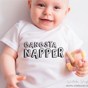 gangsta napper bestand svg - svg cut files - svg - baby svg - svg download - klaar om af te drukken en te knippen - schattige svg - nieuwe baby svg - baby cut bestand