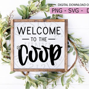 COOP CHICK SVG - file svg - agricoltura svg - download svg - pronti per la stampa e il taglio - divertente cartello porta svg download - pollo svg - pulcini bambino