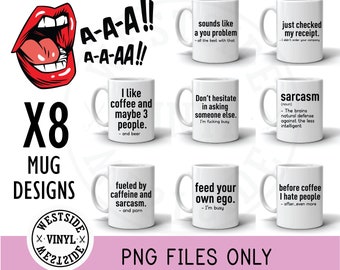 x8 sublimation bundle - sublimation designs - png files - funny png files - mug files - sublimation files - sublimation png - swear png