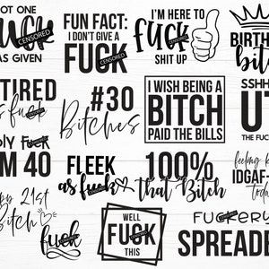 SWEAR BUNDLE SVG  - svg files funny adult svg  - svg - novelty svg - svg downloads - bundles svg - rude svg - sublimation file mature