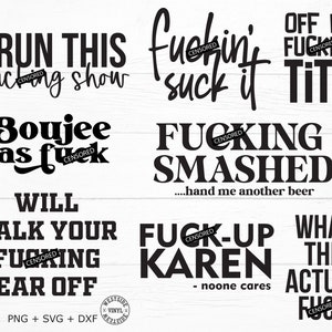 X8 SWEAR BUNDLE SVG - Sublimationsdateien - SVG-Dateien - Neuheit SVG - SVG-Downloads - Bundles SVG - unhöflich SVG - Reifen SVG - Erwachsene SVG-Dateien