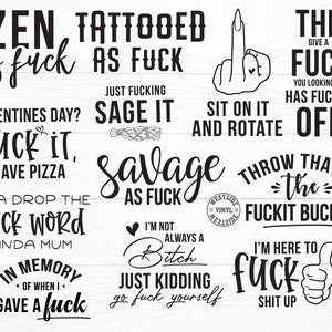 X7 BUNDLES SWEAR SVG - fichiers svg fichier svg drôle - svg - nouveauté svg - téléchargement svg - adultes svg - grossier svg - salope svg - bundle svg image 6