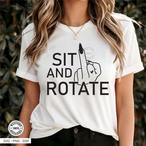 RUDE FINGER SVG File - svg files - svg -  digital downloads - finger svg - middle finger silhouette - sit and rotate funny svg files
