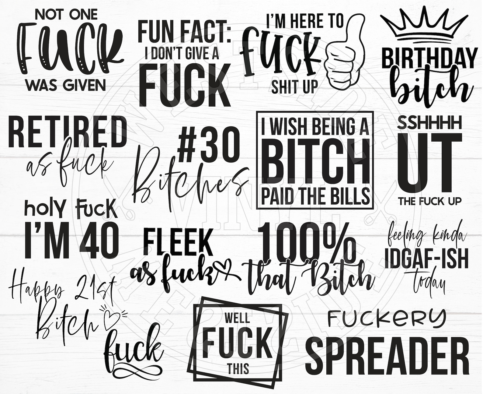 How Rude Svg X7 BUNDLES SWEAR SVG - Svg Files Funny Svg File - Svg - Novelty Svg ...