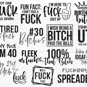 X7 BUNDLES SWEAR SVG - fichiers svg fichier svg drôle - svg - nouveauté svg - téléchargement svg - adultes svg - grossier svg - salope svg - bundle svg image 2