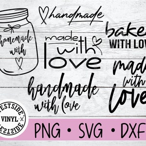 MADE WITH LOVE - svg dateien - svg - made with love svg bündel svg - svg downloads - handgemacht mit Liebe svg - made with love