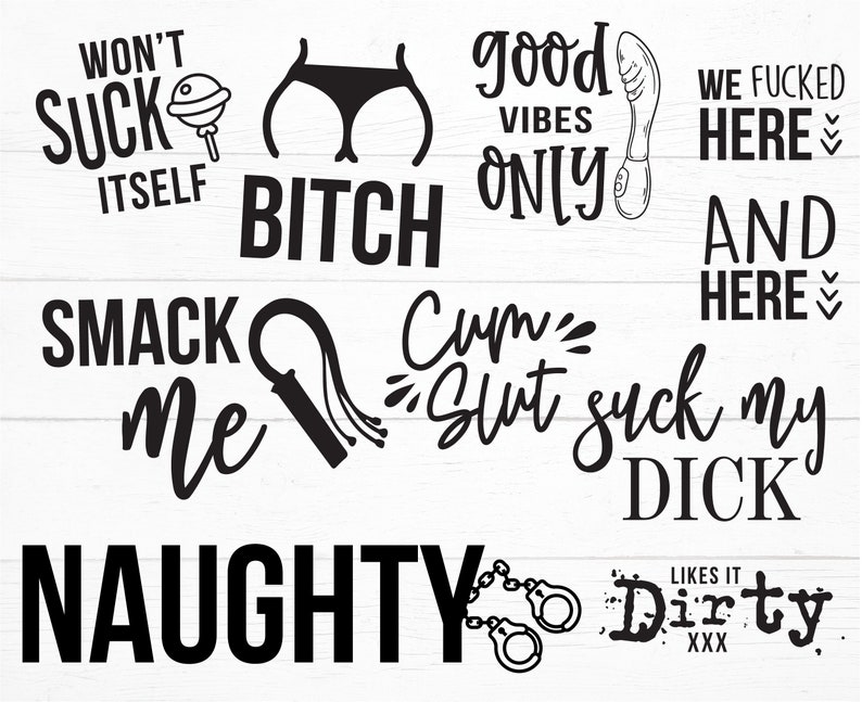 X7 BUNDLES SWEAR SVG - fichiers svg fichier svg drôle - svg - nouveauté svg - téléchargement svg - adultes svg - grossier svg - salope svg - bundle svg image 5