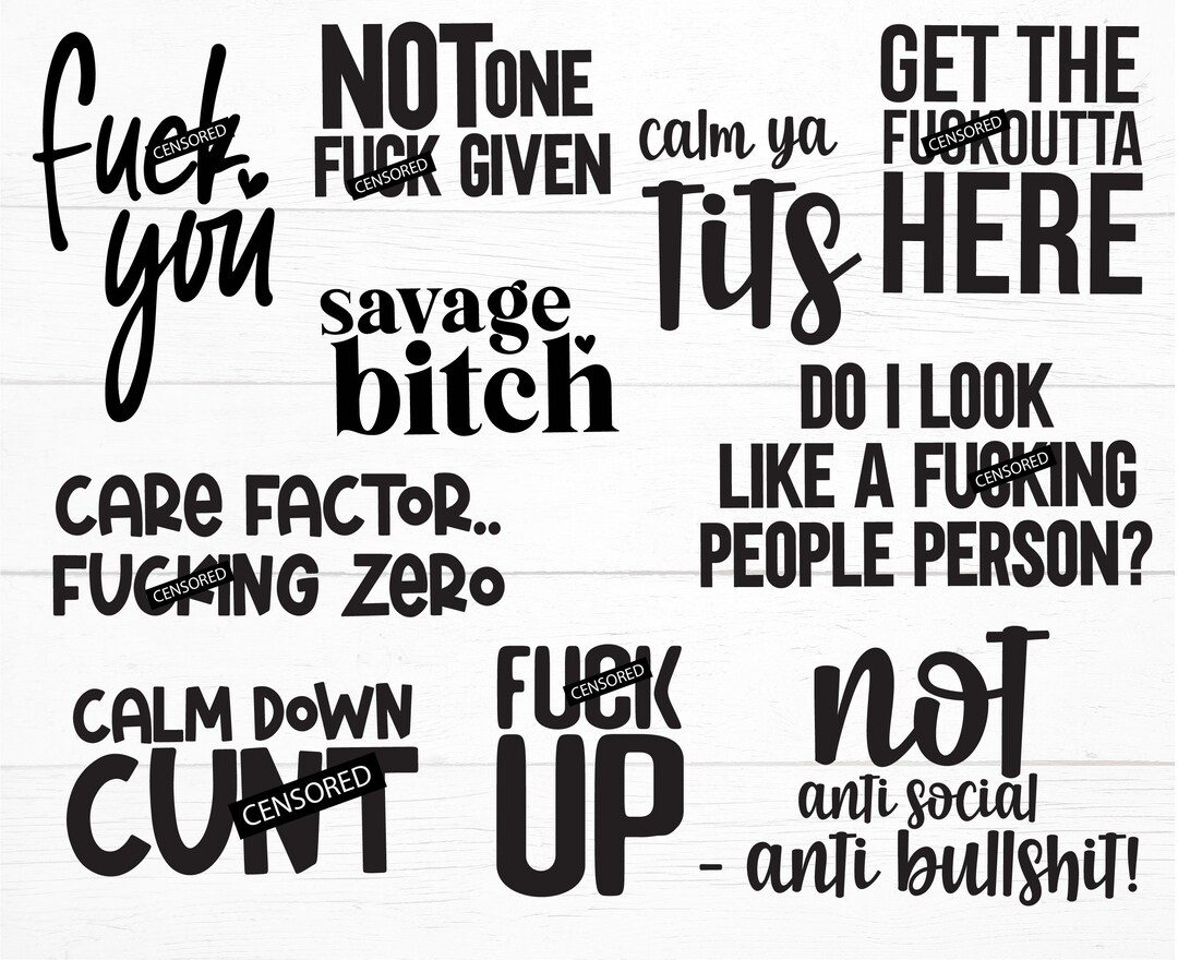 Novelty Swear Bundle SVG - Svg File Funny Svg Files - Novelty Svg - Svg ...