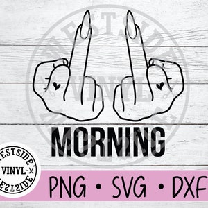 RUDE FINGER SVG File - svg files - svg -  digital downloads - finger svg - middle finger silhouette