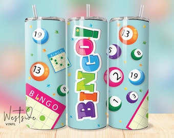 Bingo tumbler background - tumbler sublimation files - design for tumblers - 20oz tumblers templates designs - sublimation files bingo