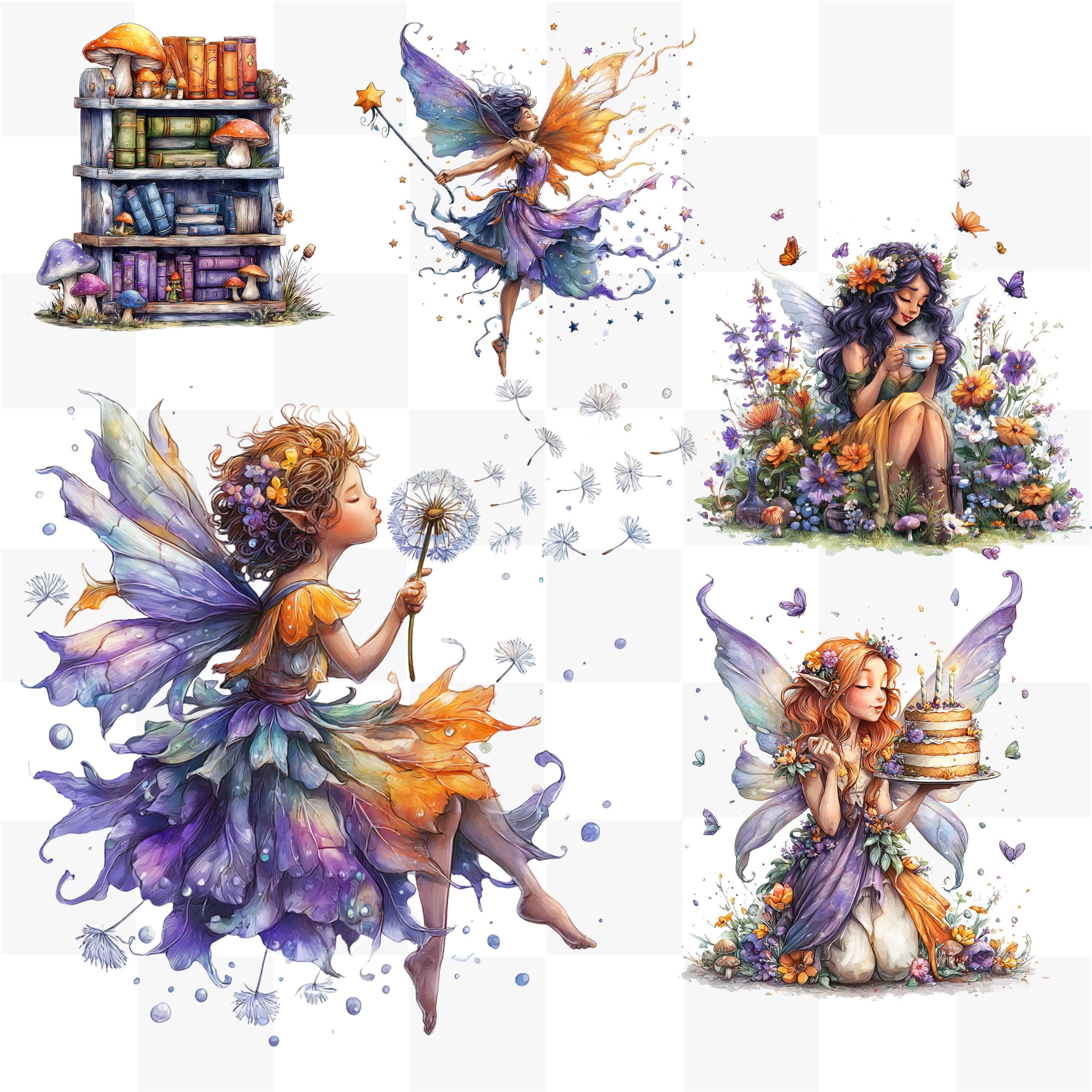 Fairy Clipart for Designs - Cute Fairies Clipart Bundle Sublimation ...