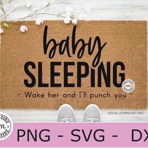deur mat svg - svg bestand - grappige deurmat svg - svg bestand - klaar om af te drukken en te snijden - grappige deurmatten svg - welkom svg - deurmat svg - baby