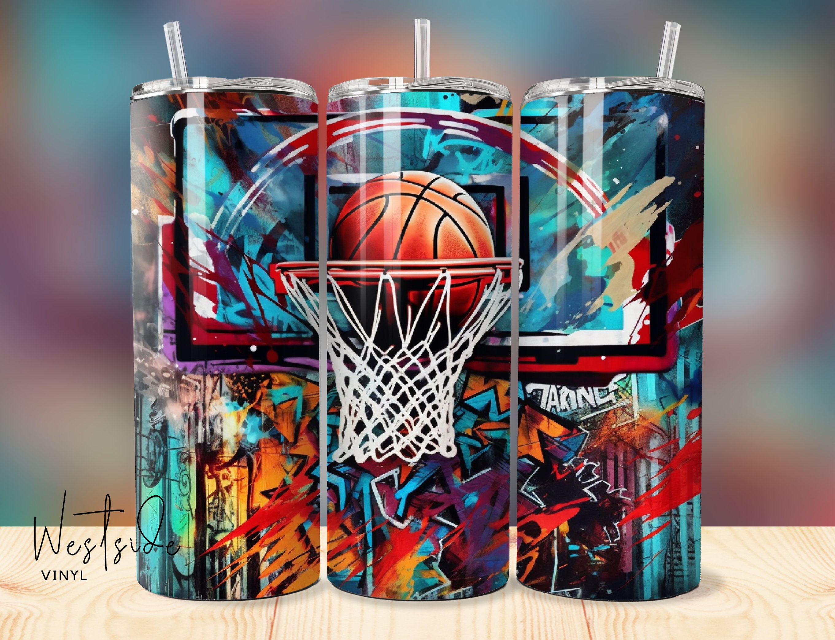 Personalized Basketball Jersey Tumbler, Gift for Jersey  Lovers, Basketball Players Gift Stainless Steel Double Wall Tumbler Cup  with Lid (Clover Green): Tumblers & Water Glasses