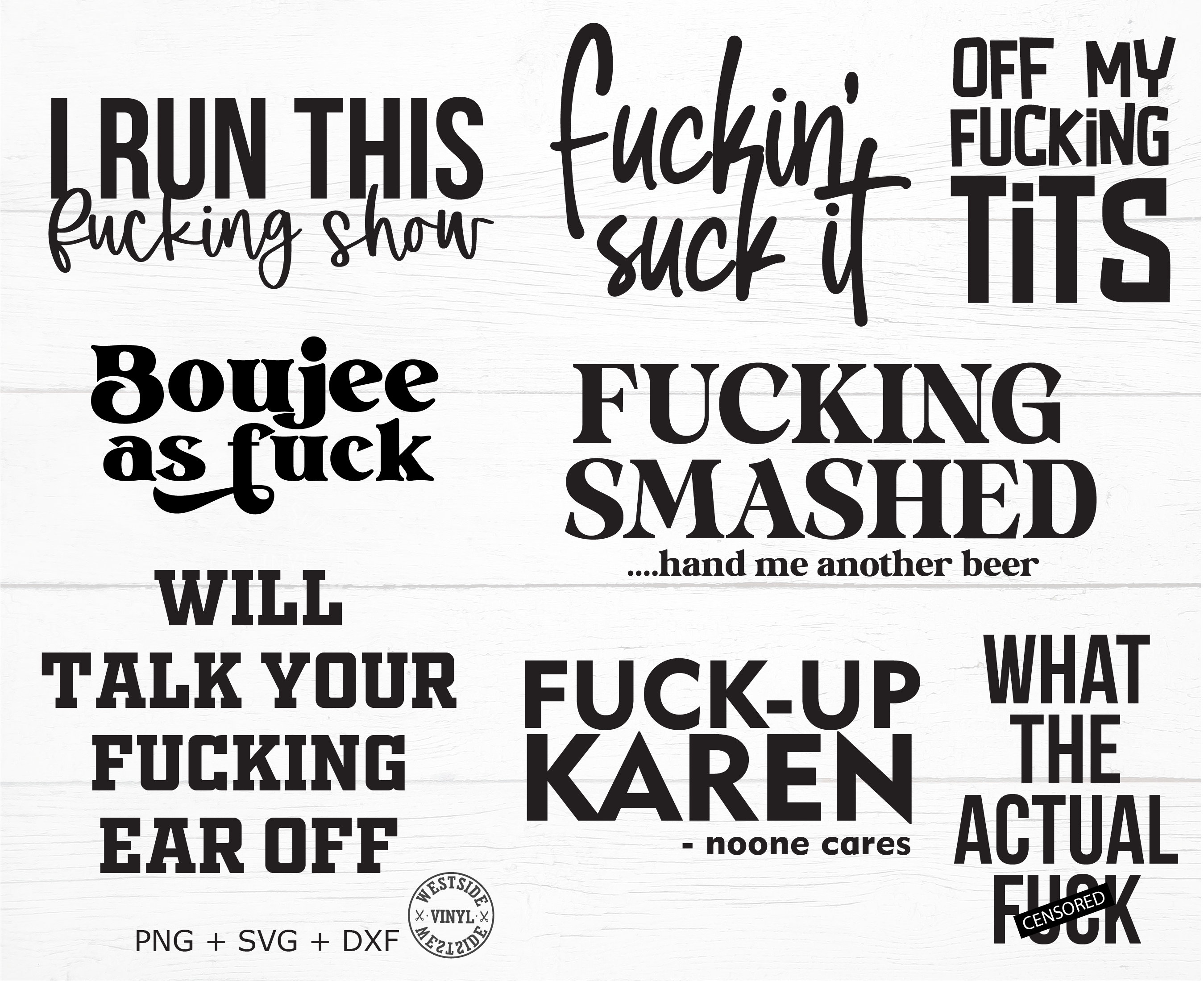 How Rude Svg X8 SWEAR BUNDLE SVG - Sublimation Files - Svg Files - Novelty Svg - Svg ...