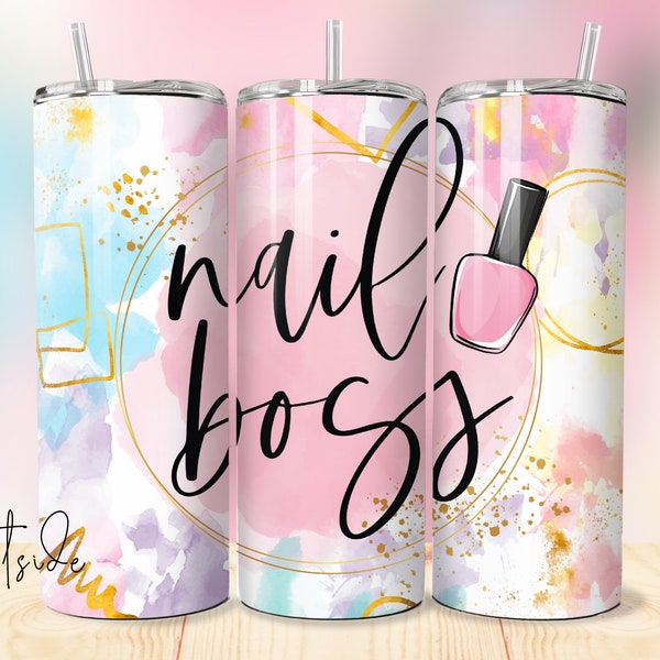 nail boss tumbler design - tumbler sublimation files - nail design for tumblers - 20oz tumblers templates designs - sublimation files