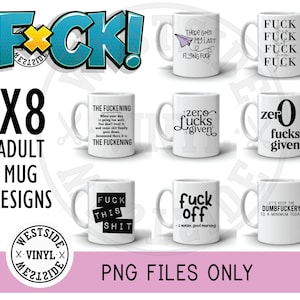 x8 sublimation bundle adults - sublimation design- png file - rude mug files - mug bundle - sublimation files - sublimation png - rude png