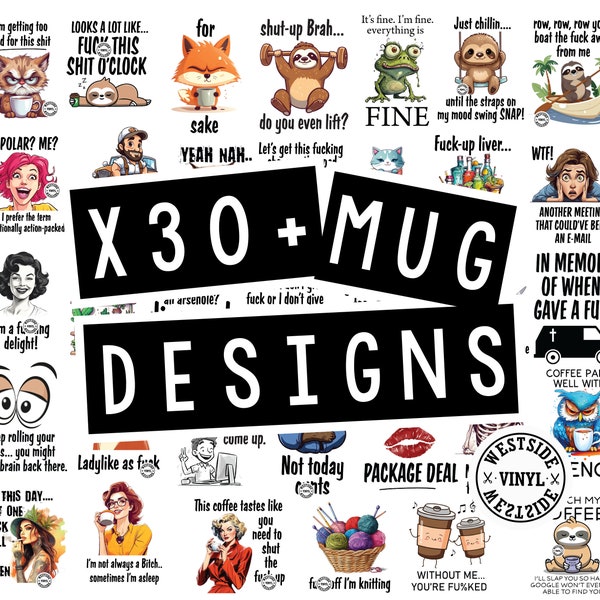 x34 funny sublimation mug designs - sublimation designs bundle  - sublimation novelty mug designs - funny png - sublimation designs for mugs