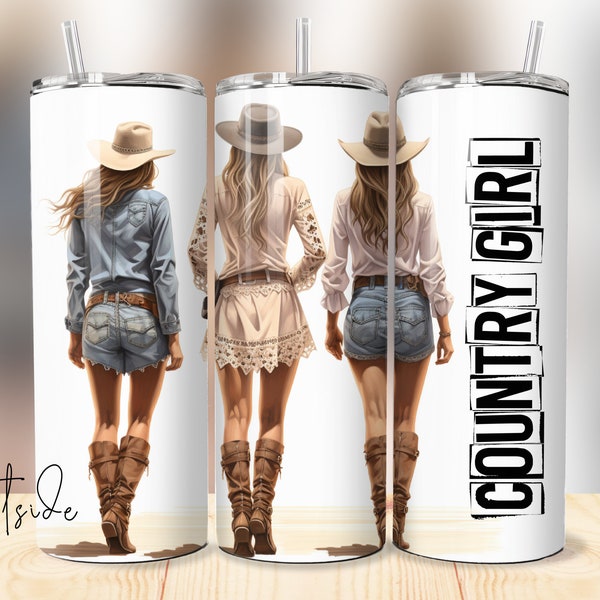 country girl tumbler design - tumbler sublimation files - country girls design tumblers - 20oz tumblers templates designs - sublimation file