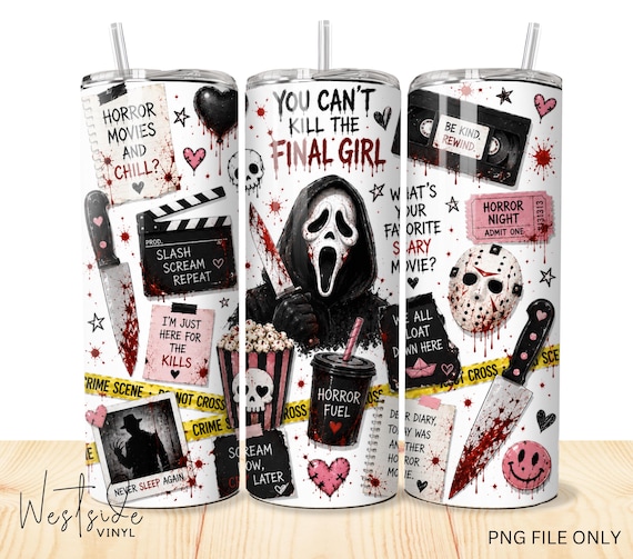 True crime horror movie tumbler design - 20oz tumblers templates design wraps - sublimation files designs