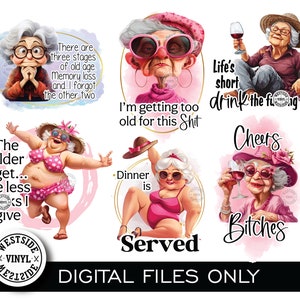 x6 funny granny sublimation designs - sublimation designs bundle  - sublimation novelty mug designs - funny png - sublimation designs