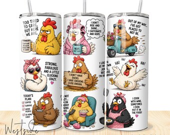 chicken sublimation tumbler design novelty quotes funny chickens png file only