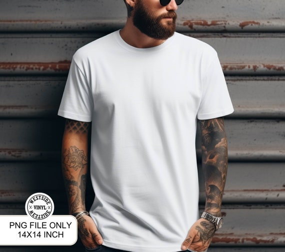 Maqueta de camiseta para hombre camisa blanca para hombre maquetas de ropa agregue sus propios disenos diseno simulado de ropa para hombre para agregar disenos propios Etsy Espana