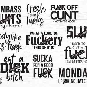 SWEAR BUNDLE SVG - svg dateien lustige svg - svg - Neuheit svg - svg Downloads - Bundles svg - rüde svg - Hündin svg - svg bündel