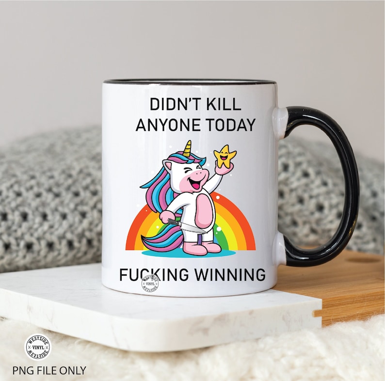 rude mug design unicorn - funny mug files - png files - sublimation files - mug file downloads - funny png - sublimation designs mugs image 1