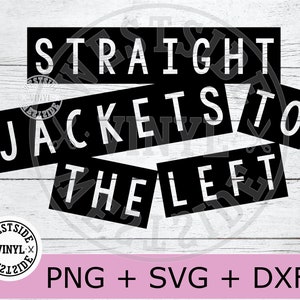 Neuheit svg lustig - Zwangsjacken nach links - mental - Shift-Dateien - Türschilder - Sublimationsdesigns Downloads