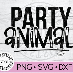 ARQUIVO ANIMAL DE FESTA - arquivos svg - svg - - downloads digitais - svg de aniversário - arquivo svg de animal de festa - citação svg - hora da festa svg