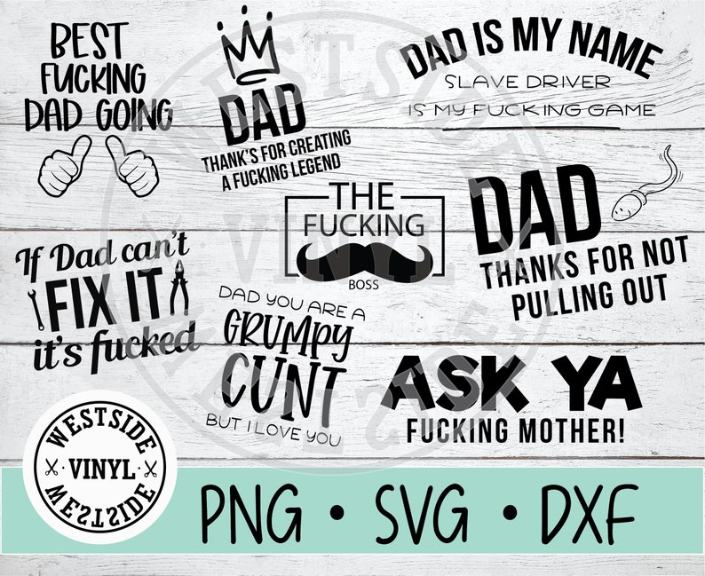 Download SWEAR BUNDLE DAD svg files funny svg files svg novelty | Etsy