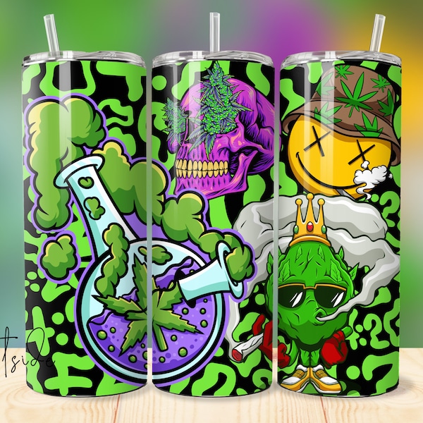 dope leaf sublimation file for tumblers - hemp 20oz tumblers templates designs - marijuana sublimation files tumblers