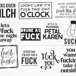 X7 BUNDLES SWEAR SVG - fichiers svg fichier svg drôle - svg - nouveauté svg - téléchargement svg - adultes svg - grossier svg - salope svg - bundle svg image 4