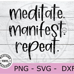 meditate manifest file SVG - svg per adulti - meditate svg - download digitali - file svg divertenti - svg novità - file svg - file svg manifest