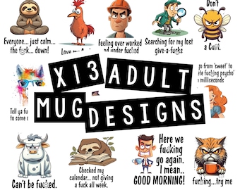 x13 funny sublimation mug designs - sublimation designs bundle  - sublimation novelty mug designs - funny png - sublimation designs for mugs