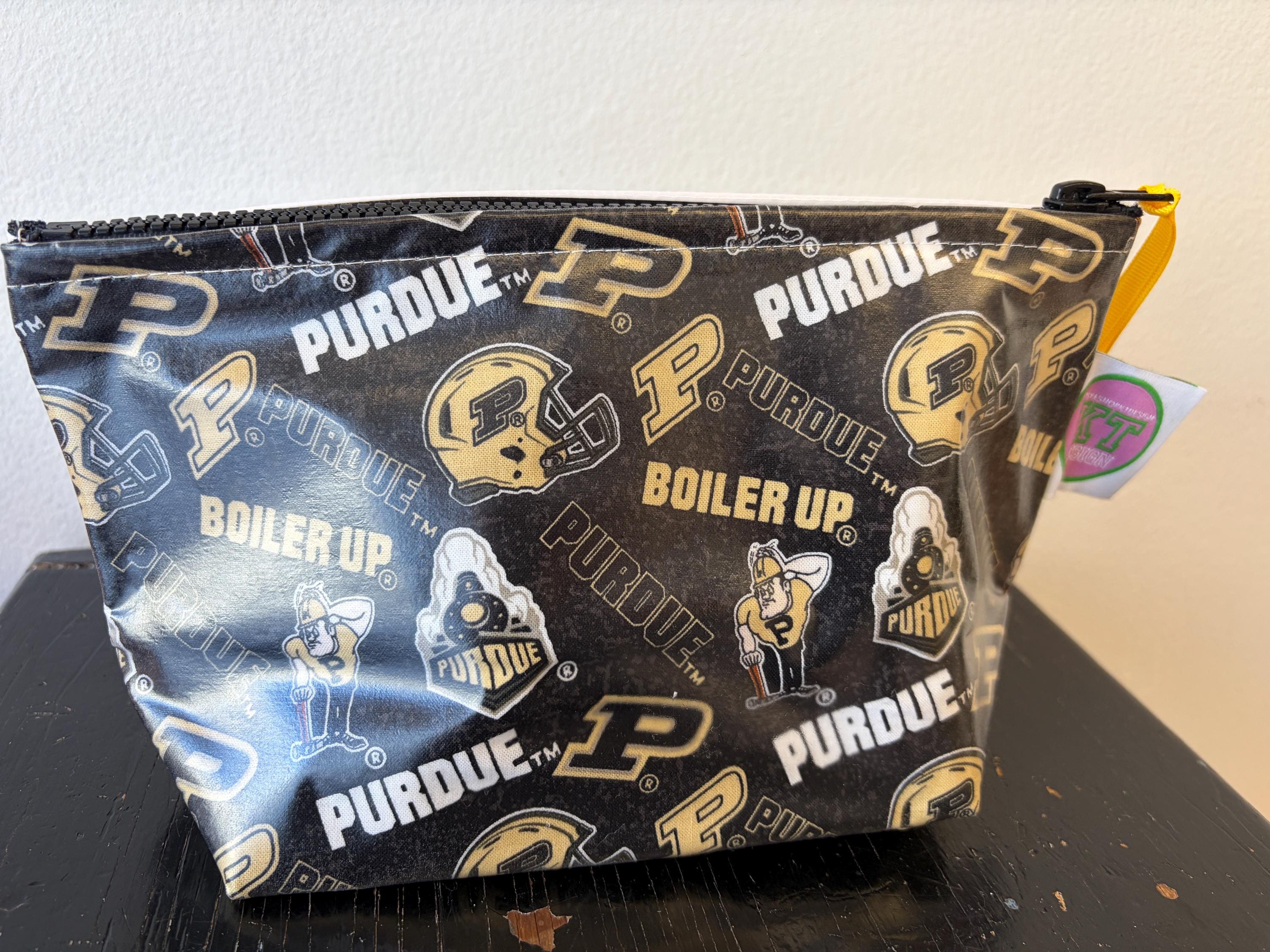 Purdue Boilermakers Zipper Pouch, Waterproof Oilcloth Cosmetic, Make Up ...